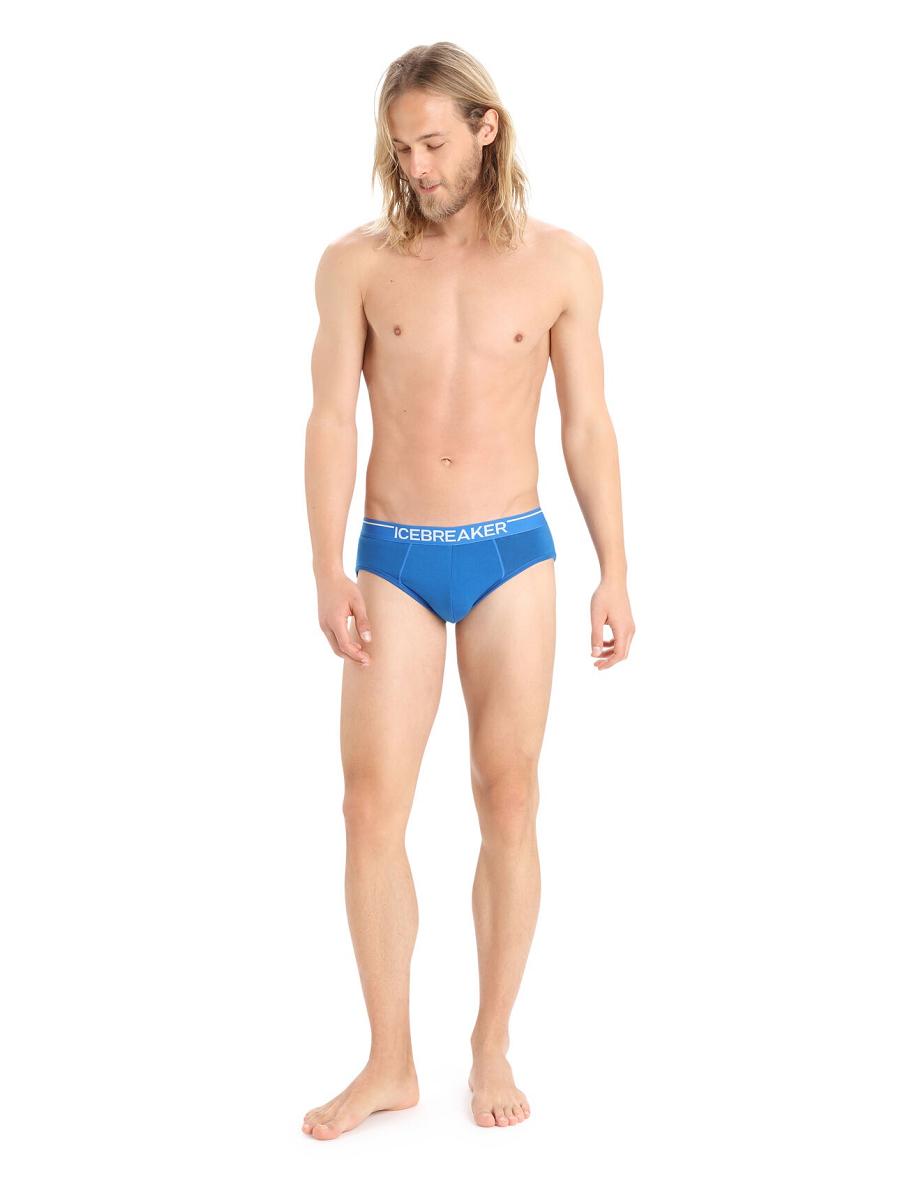 Bielizny Icebreaker Merino Anatomica Briefs Męskie Niebieskie | PL 1651EBCX